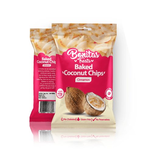 Bonitas Cinnamon Baked Coconut Chips (45g)