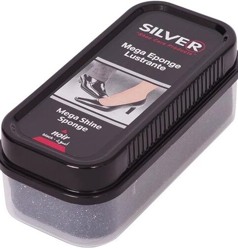 Silver Instant Shine Sponge Black