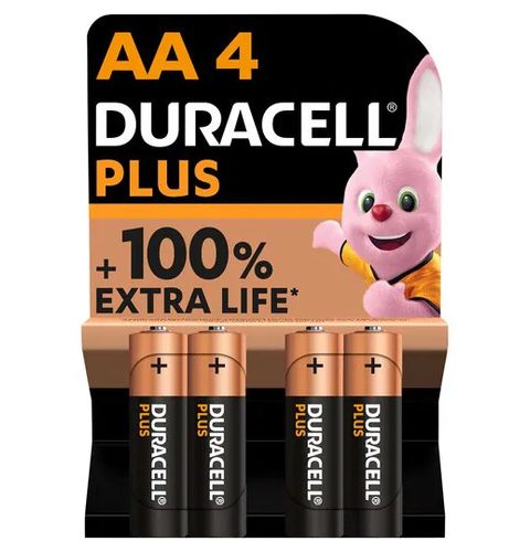 Duracell Plus Aa4 Batteries (4pk)