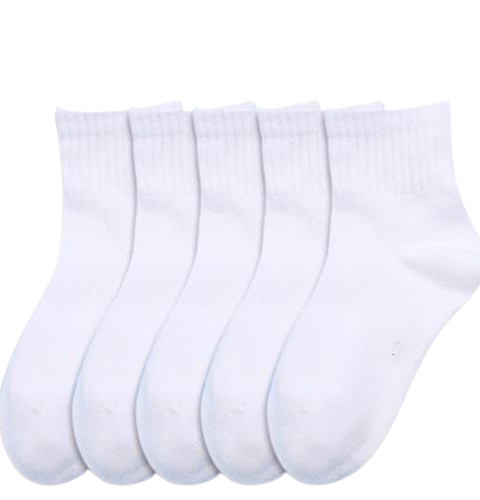 White Plain Socks for Kids (3in1)