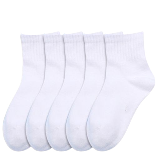 White Plain Socks for Kids (3in1)