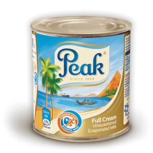 Peak Full Cream Evaporated Milk  Tin Carton - 160g (Pack of 24)
