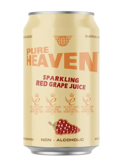 Pure Heaven Sparkling Health Red Grape Drink (Can) - 33cl