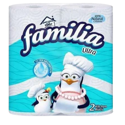 Familia Ultra Strong & Absorbent Kitchen Towel 2 Ply 2 Rolls