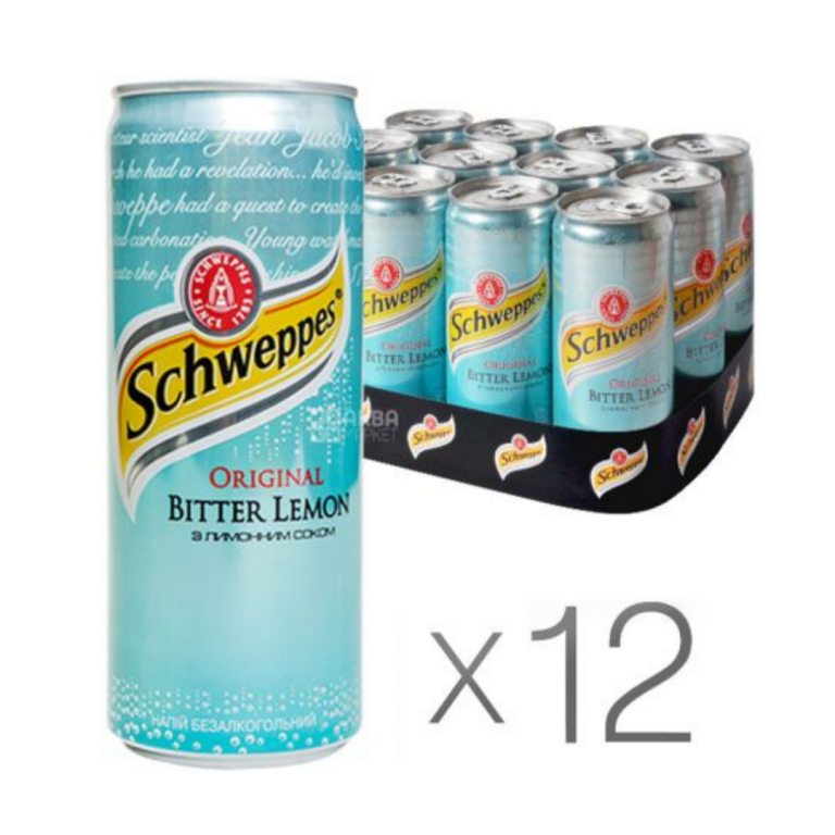 Schweppes Bitter Lemon – 33cl x12