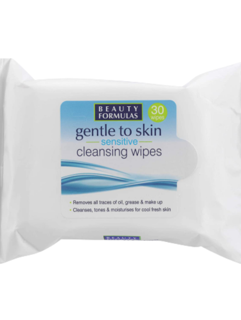 Beauty Formulas Gentle to Skin Sensitive Cleansing -(30Wipes)