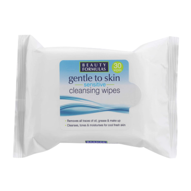 Beauty Formulas Gentle to Skin Sensitive Cleansing -(30Wipes)