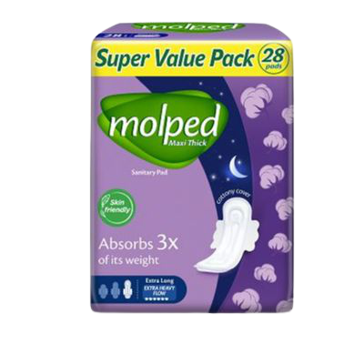 Molped Maxi Thick Extra Long Sanitary Value Pack x 28