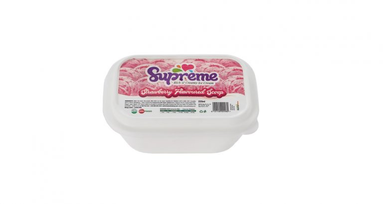 Supreme Ice Cream Vanilla & Strawberry  – 220ml