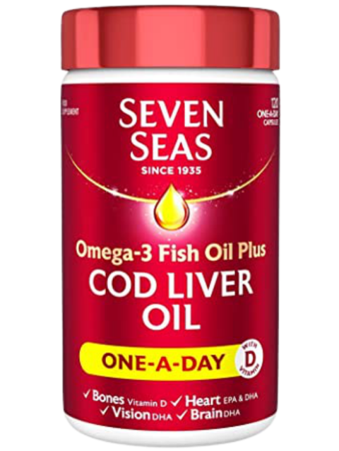 Seven Seas Cod Liver Oil + Omega 3 (120 Capsules)
