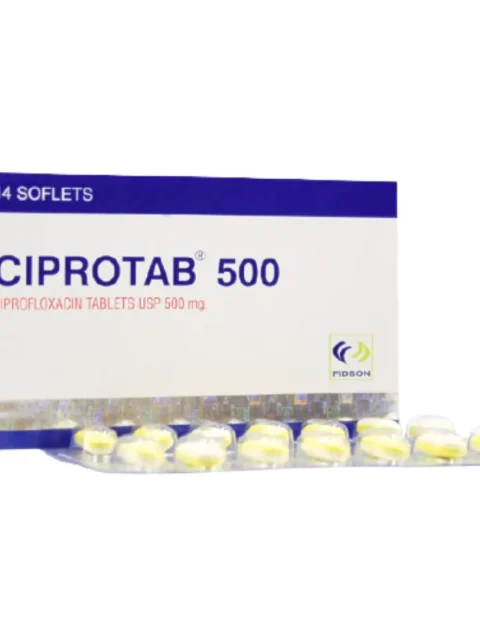 Ciprotab Ciprofloxacin USP (14 Soflets) - 500mg