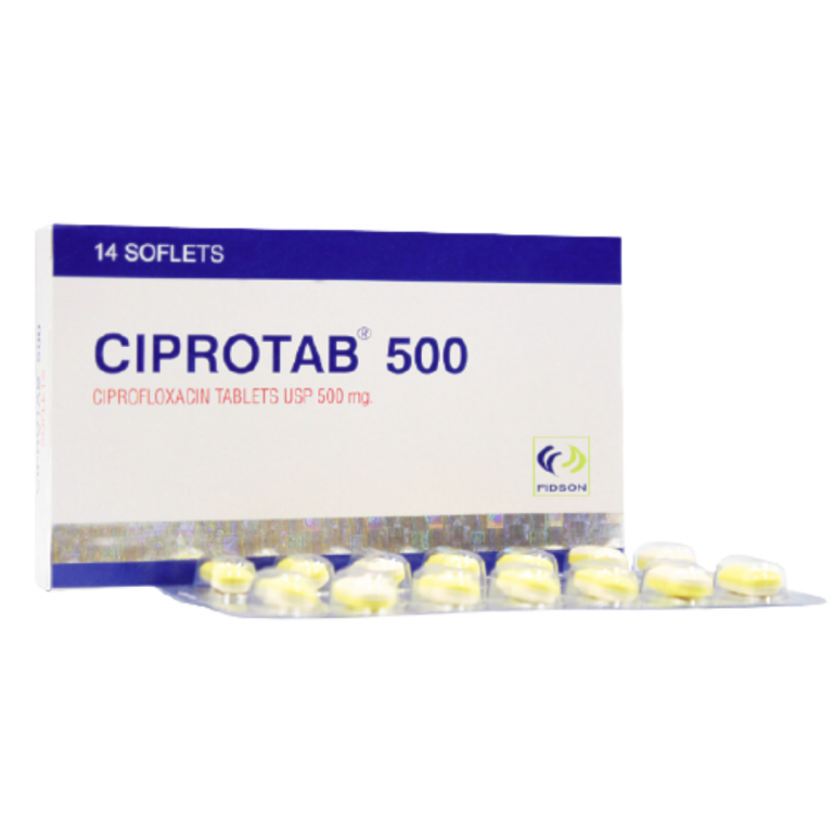 Ciprotab Ciprofloxacin USP (14 Soflets) – 500mg