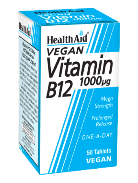 HealthAid Vitamin B12 Tablets 1000µg -50 Tablets