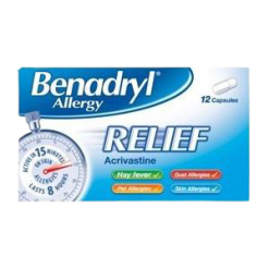 Benadryl Allergy Relief -12 Capsules