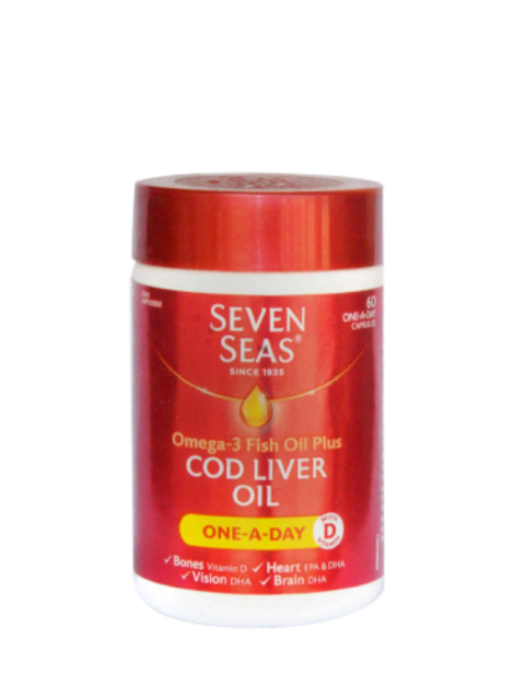 Seven Seas Cod Liver Oil + Omega 3 (60 Capsules)