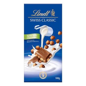 Lindt Classic Swiss Hazelnut Chocolate (100g)