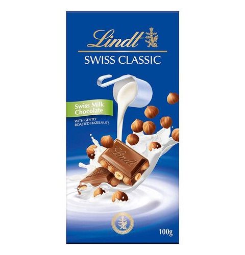 Lindt Classic Swiss Hazelnut Chocolate (100g)