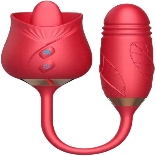 Rosebud 2 in 1 Sensual Suction Massager-Rose Vibrator Vagina Clitoris Sucker