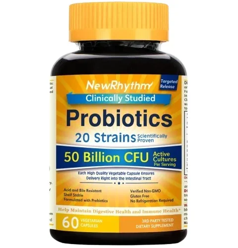 New Rhythm Probiotics for Digestive Health and Immune System (60Caps)