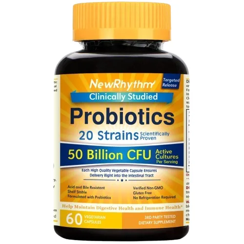 New Rhythm Probiotics for Digestive Health and Immune System (60Caps)