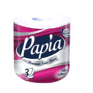 Papia Pure & Soft Toilet Rolls 3Ply (1 Sheet)