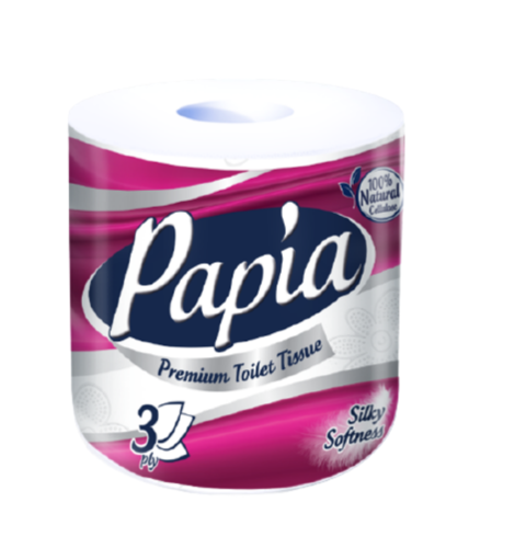 Papia Pure & Soft Toilet Rolls 3Ply (1 Sheet)