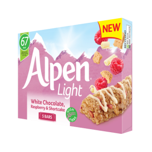 Alpen Light White Choco/Rasp 95g