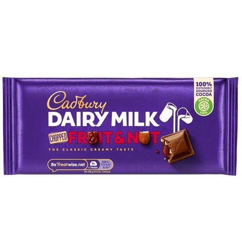 Cad Dairy Milk Fruit N Nut 95g