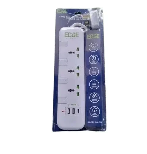 Edge by Waltz 3‑Way Surge Protector Extension Box
