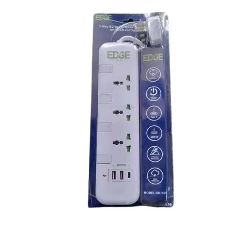 Edge by Waltz 3‑Way Surge Protector Extension Box