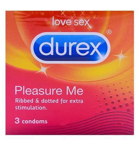 Durex Pleasure Me Condoms Ribbed and Dotted 3'S (1 pack)