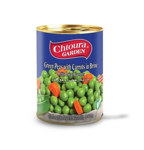 Chtoura Green Peas Carrots (850g)
