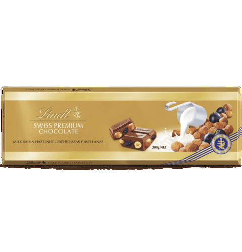 Lindt Milk Raisin Nut (300g)