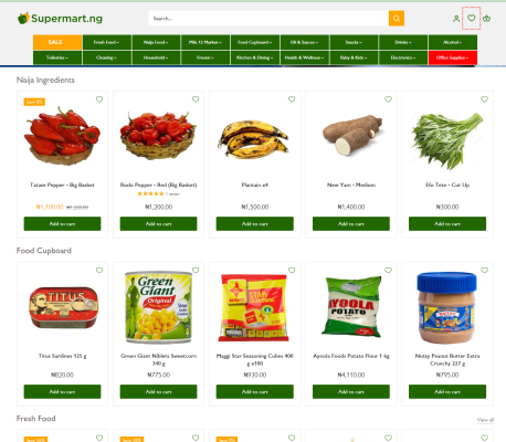 online grocery shopping