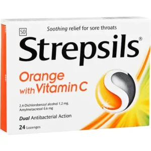 Strepsils Orange With Vitamin C - 24 Loz