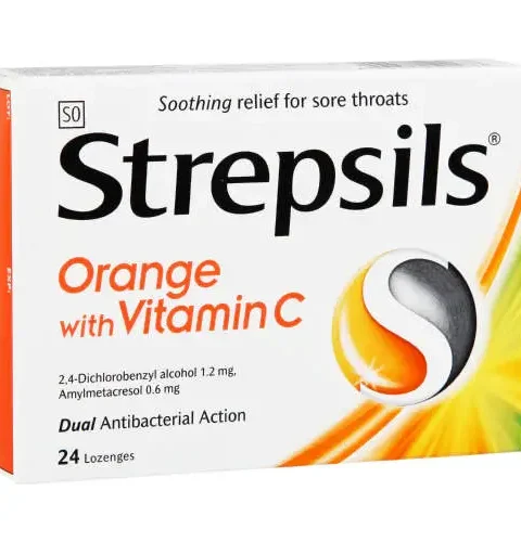 Strepsils Orange With Vitamin C - 24 Loz