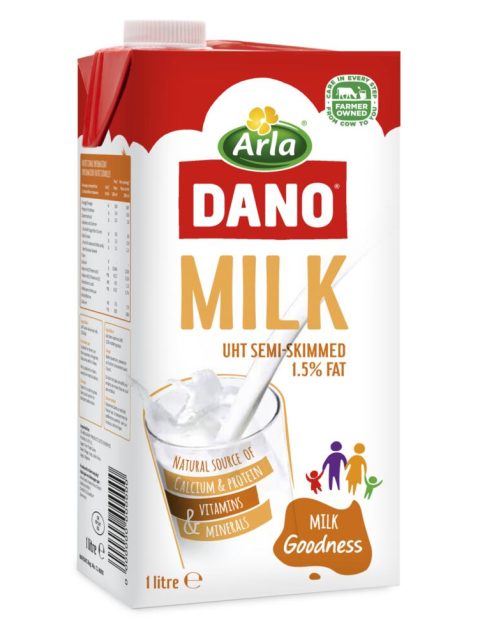 Arla Dano Milk UHT Semi-Skimmed (1 Litre)