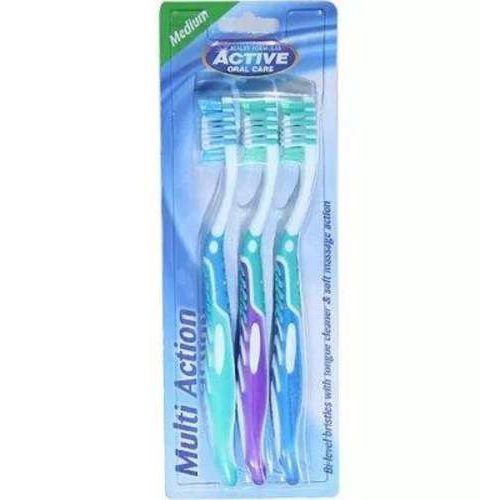Beauty Formula Multi Action Medium ToothBrush 3'S (1Pack)