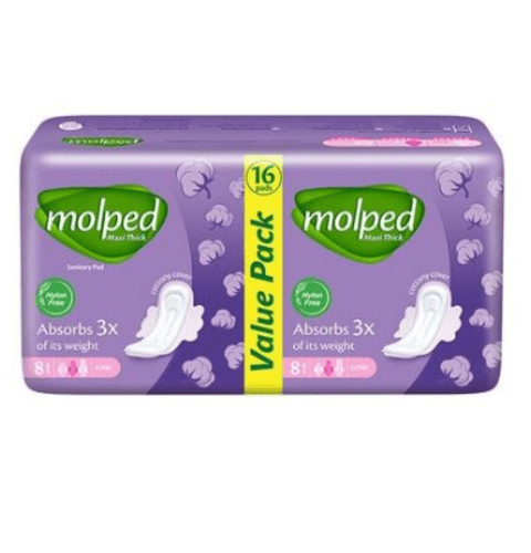Molped Maxi Thick Sanitary Pad Extra Long 14'S (1pack)