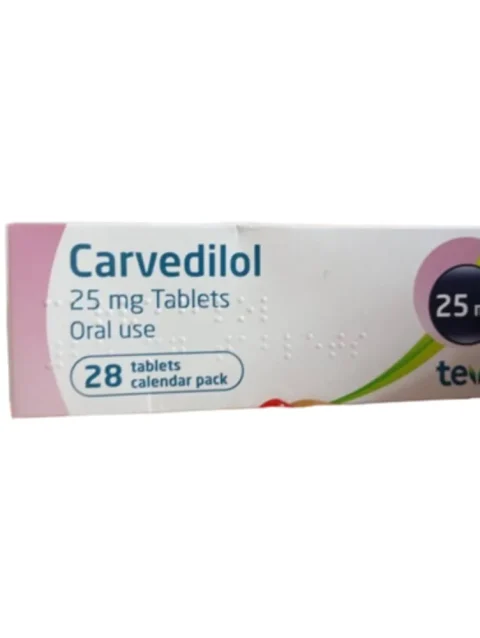 Carvedilol | 25mg 28 Film Coated Tablets