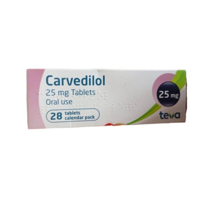 Carvedilol | 25mg 28 Film Coated Tablets