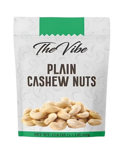 Plain Cashew Nuts (The Vibe) | 17.6 OZ (1.1LB) 500g