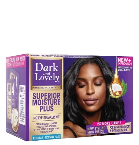 Dark and Lovely Superior Moisture Plus No Lye Relaxer Kit Normal hair (1pz)