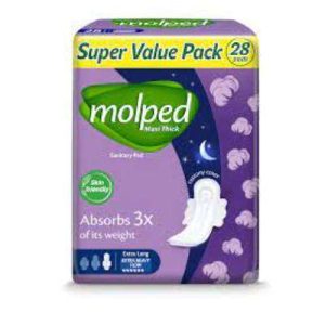 Molped Maxi Thick Sanitary Pad Heavy Flow Long (pack of 7)