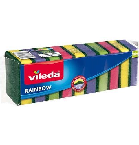 Vileda Rainbow Scouring Sponge (10Pcs)