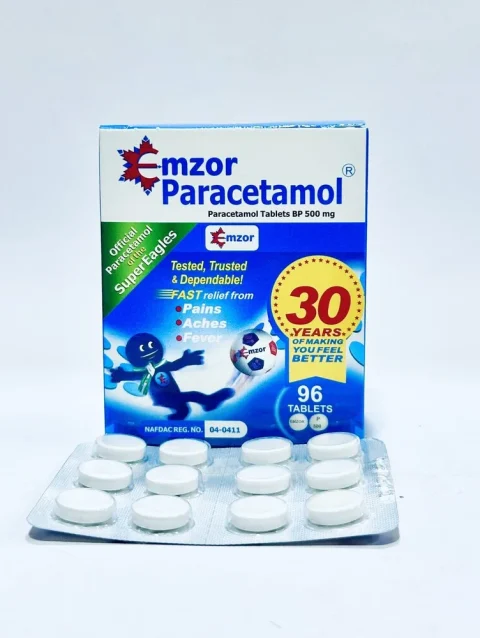 Emzor Paracetamol | 500mg per card from HTS Plus