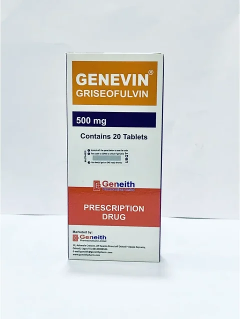 Genevin (Griseofulvin) | 500mg Contains 20 Tablets from HTS Farms