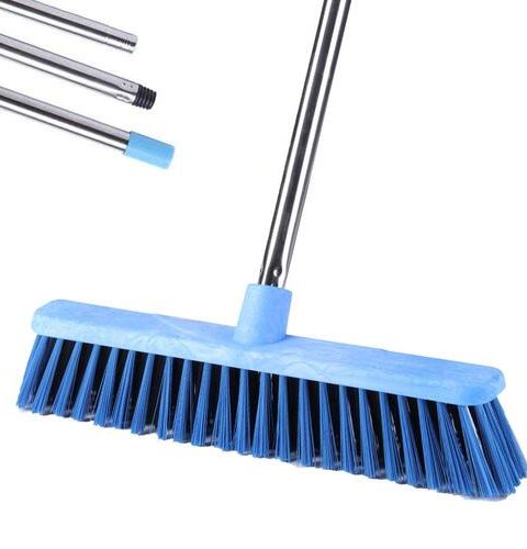 Stiff Bristle Long Handle Large Shower Floor Cleaning Scrubber Brush Broom