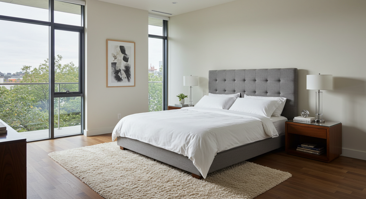 well lit bedroom