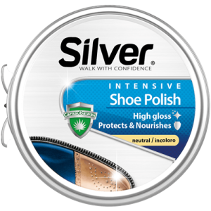 Silver Shoe Polish Black Tin (50ml)